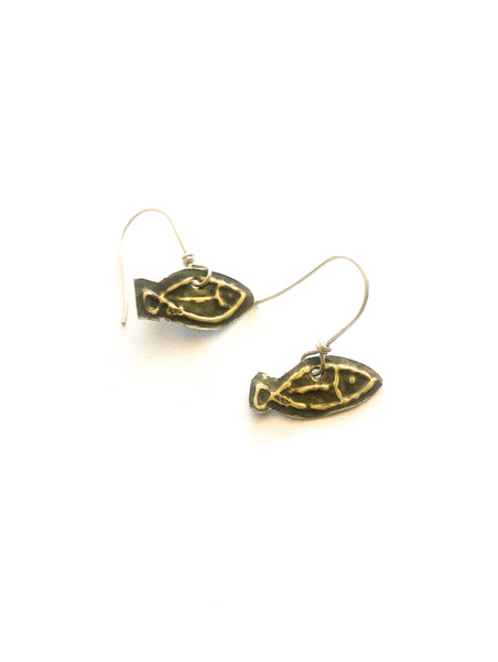 Guya- Fish Sterling Silver Earrings