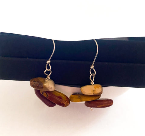 Sterling Silver and Mookaite Earrings