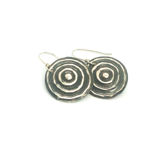 Ngulburnan, yuriyawi “Waterhole” Sterling Silver Earrrings