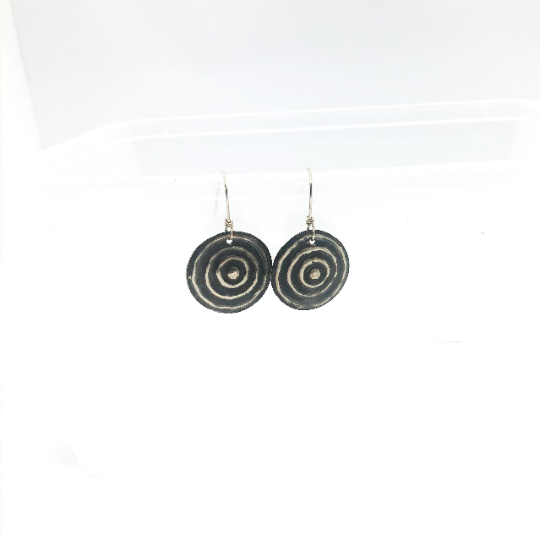 Ngulburnan, yuriyawi “Waterhole” Sterling Silver Earrrings