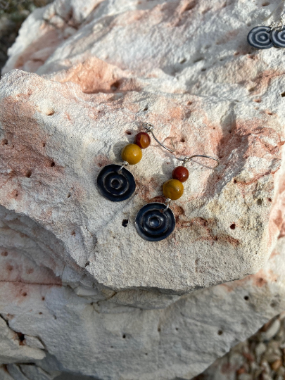 Mookaite Waterhole Sterling Silver Earrings