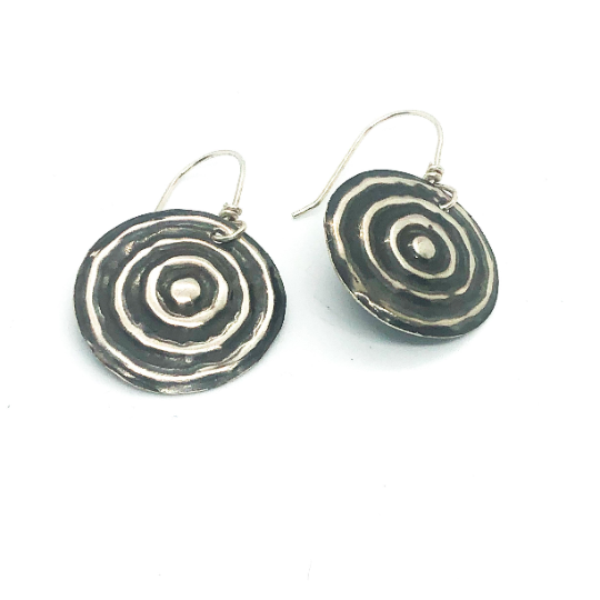 Ngulburnan, yuriyawi “Waterhole” Sterling Silver Earrrings