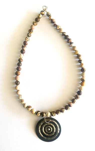 Australian Agate “Waterhole” Ngulburnan, yuriyawi Necklace