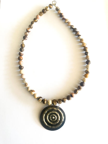 Australian Agate “Waterhole” Ngulburnan, yuriyawi Necklace