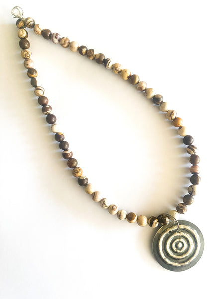 Australian Agate “Waterhole” Ngulburnan, yuriyawi Necklace