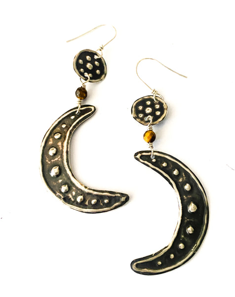 Miima, Barganbargan - Stars and Moon Sterling Silver Earrings