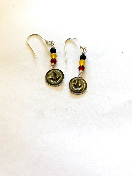 ”Emu" Dinawan Sterling Silver Agate Earrings