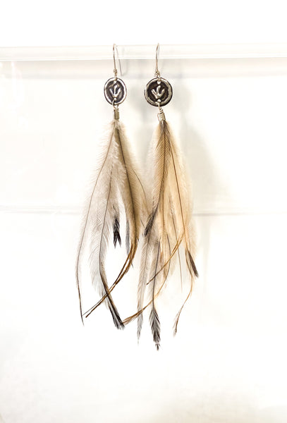Dirriwang "Emu Feather" Sterling Silver Earrings