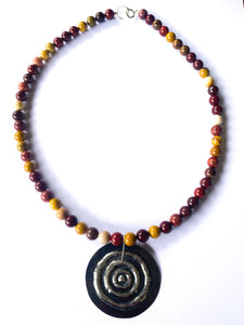 Aboriginal Jewellery - Ngulburnan, yuriyawi “Waterhole” Mookaite Necklace